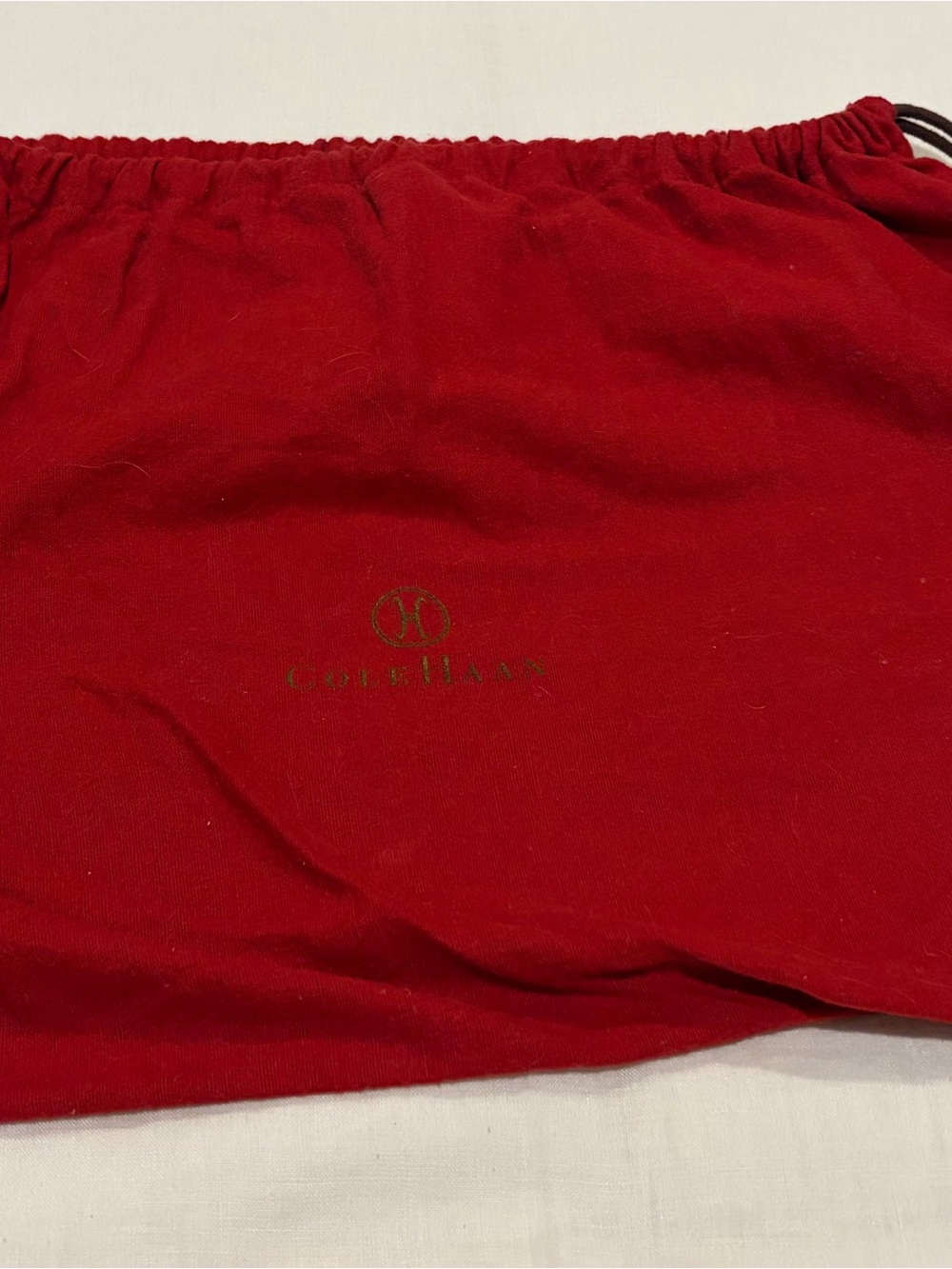 Cole Haan Red Dust Bag with Gold Logo